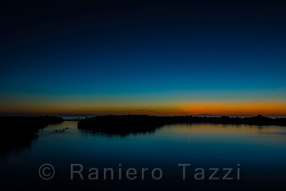 Big Hickory Island at dusk with Venus - Florida, USA