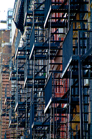 Fire Stairs (balconies for New Yorkers) on East 85th Street, Manhattan - New York, USA