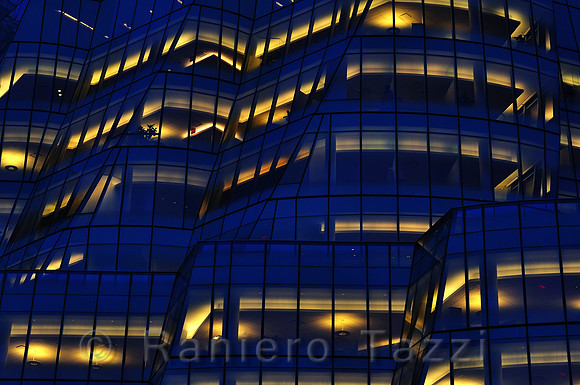 IAC Building at Night, New York - Architect: Frank Gehry