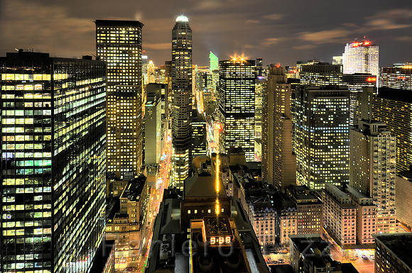 Theater District at Night - New York, Usa