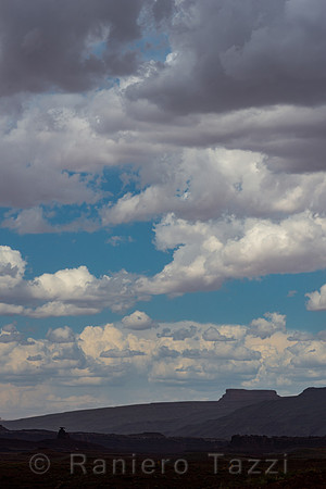 Clouds over Mexican Hat Rock, Utah