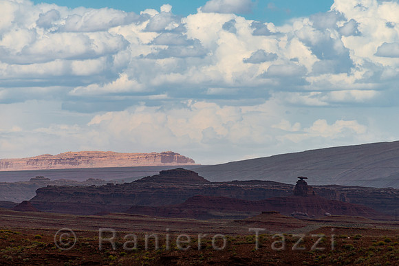 Clouds over Mexican Hat Rock, Utah