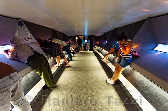 Interior of the top of Gateway Arch, St. Louis, Missouri, USA