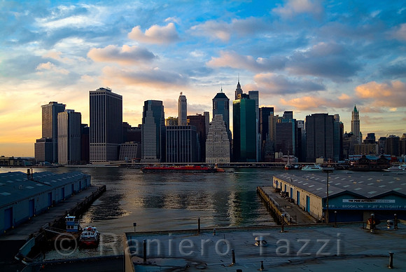 Downtown Manhattan, New York City, seen from Brooklyn Heights - New York, Usa