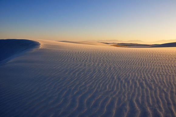 White Sands in the wind at sunset 1, New Mexico