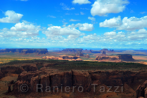 Air view of the Buttes in the Monument Valley, Arizona-Utah