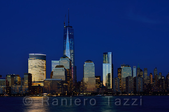 One World Trade Center under construction and World Financial Center, Manhattan, New York, Usa