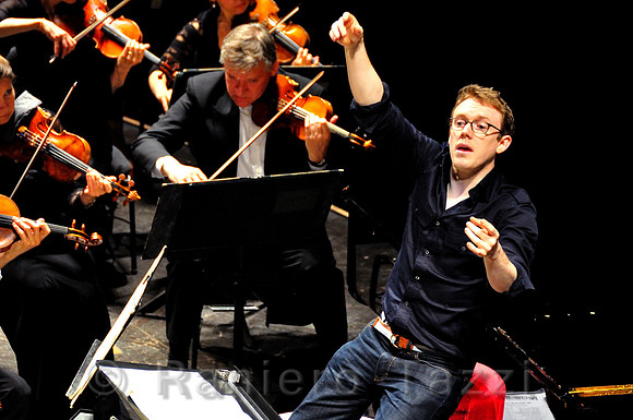 Daniel Harding rehearsing with the Royal Concergebouw Orchestra in San Carlo Theater - Napoli, Italy