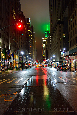 Fifth Avenue at night - Manhattan, New York, USA